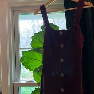 Vintage burgundy corduroy dress!